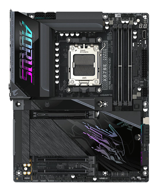 Mainboard GIGABYTE AMD X870E Socket AM5 ATX RAM DDR5-SDRAM 4xSlots Wi-Fi Yes Bluetooth Yes 4xNumber of M.2 (M) slots X870EAPROX