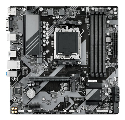 Mainboard GIGABYTE AMD A620 Socket AM5 micro ATX RAM DDR5-SDRAM 4xSlots 1xPCI Express x1 slots 1xPCI Express x16 slots 1xNumber of M.2 (M) slots A620MDS3H2.0