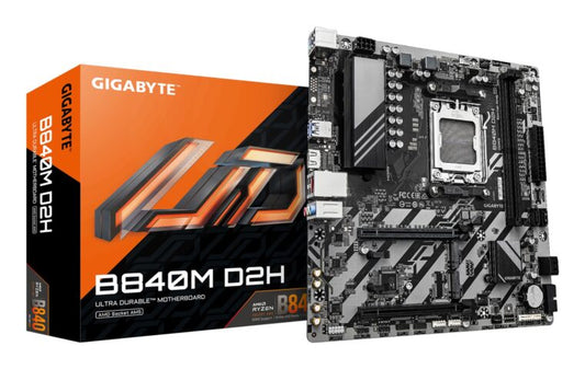 Mainboard GIGABYTE AMD B840 Socket AM5 micro ATX RAM DDR5-SDRAM 2xSlots 2xNumber of M.2 (M) slots B840MD2H1.2