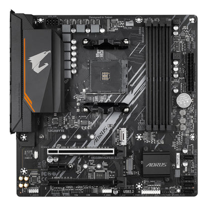 Mainboard GIGABYTE AMD B550 SAM4 Micro-ATX Memory DDR4 Memory slots 4 1xPCI-Express 3.0 1x 1xPCI-Express 3.0 4x 1xPCI-Express 4.0 16x 2xM.2 1xDVI-D 1xHDMI 2xAudio-In 1xAudio-Out 4xUSB 2.0 4xUSB 3.2 1xPS/2 1xRJ45 B550MAORUSELITE1.3