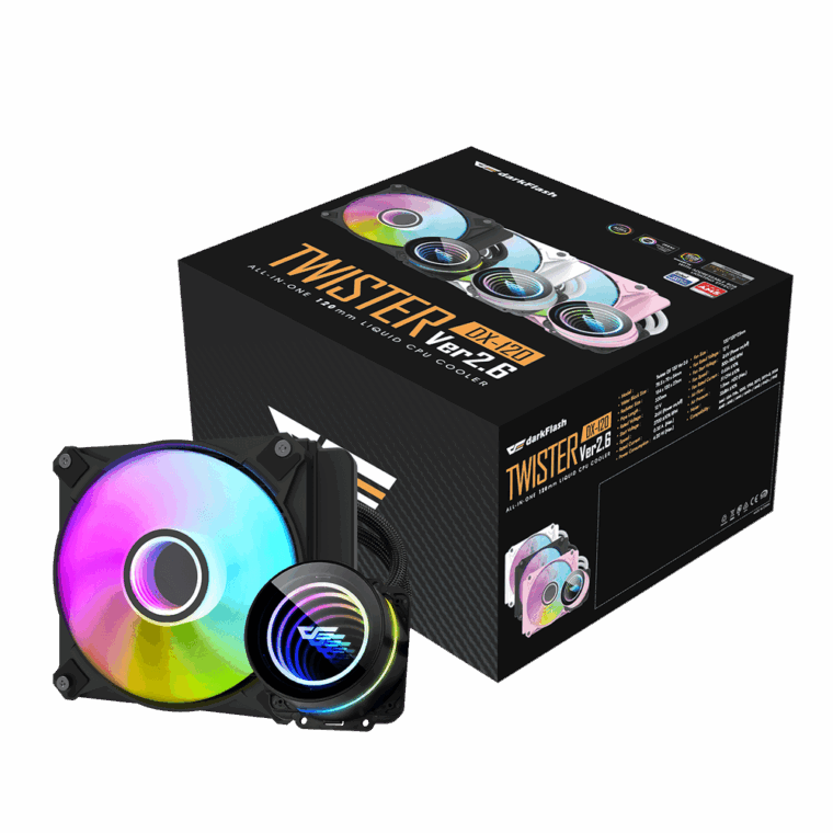 darkFlash Vandens Aušintuvas DX120 V2.6 Juodas