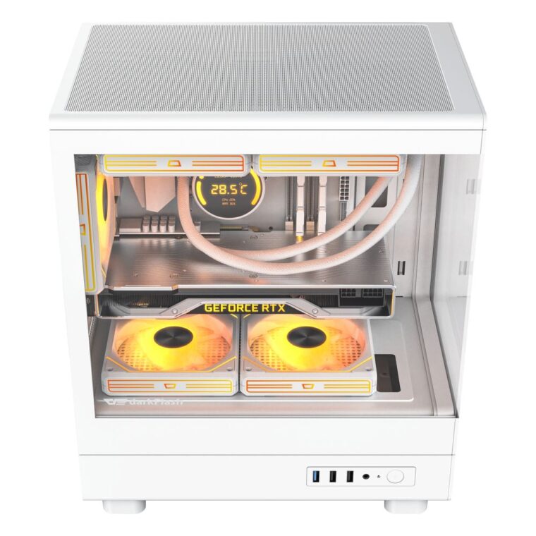 Darkflash Computer Case DB330M White with 3 Fans