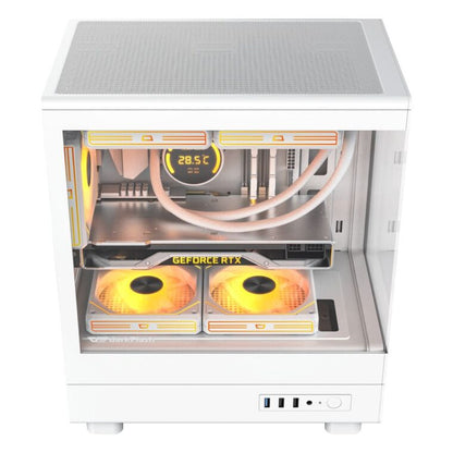 Darkflash Computer Case DB330M White with 3 Fans