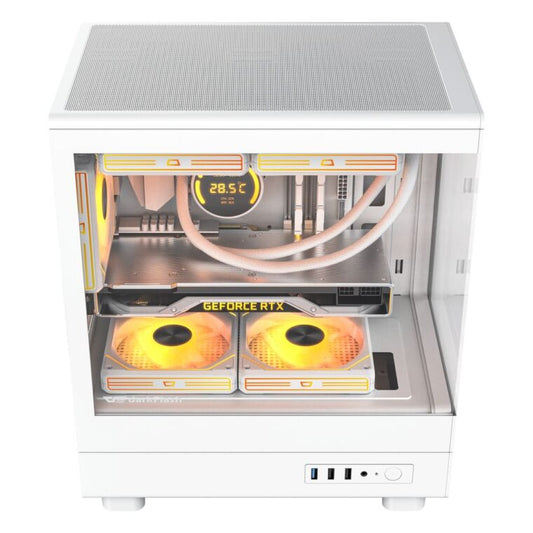 Darkflash Computer Case DB330M White with 3 Fans