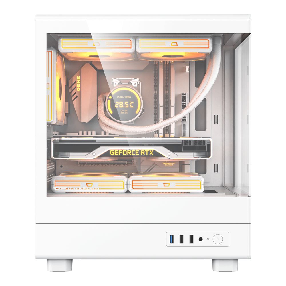 Darkflash Computer Case DB330M White with 3 Fans