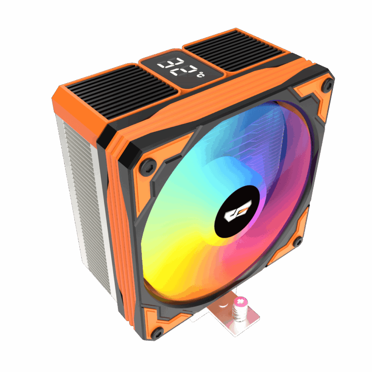 Darkflash M400 Digital CPU Aušintuvas – Juodas / Oranžinis