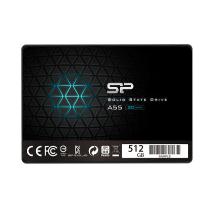 Silicon Power | A55 | 512 GB | SSD form factor 2.5″ | Solid-state drive interface SATA | Read speed 560 MB/s | Write speed 530 MB/s