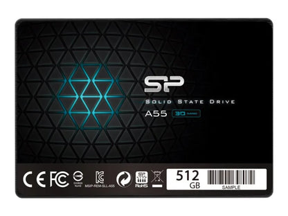Silicon Power | A55 | 512 GB | SSD form factor 2.5″ | Solid-state drive interface SATA | Read speed 560 MB/s | Write speed 530 MB/s
