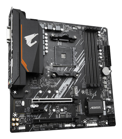 Mainboard GIGABYTE AMD B550 SAM4 Micro-ATX Memory DDR4 Memory slots 4 1xPCI-Express 3.0 1x 1xPCI-Express 3.0 4x 1xPCI-Express 4.0 16x 2xM.2 1xDVI-D 1xHDMI 2xAudio-In 1xAudio-Out 4xUSB 2.0 4xUSB 3.2 1xPS/2 1xRJ45 B550MAORUSELITE1.3