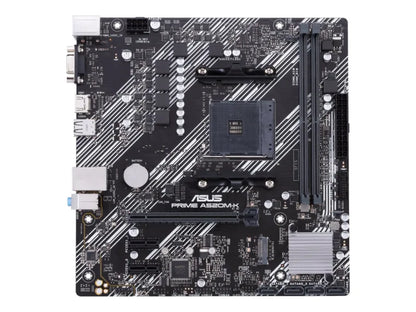 Asus | PRIME A520M-K | Processor family AMD | Processor socket AM4 | DDR4 | Memory slots 2 | Supported hard disk drive interfaces M.2, SATA | Number of SATA connectors 4 | Chipset AMD A | Micro ATX