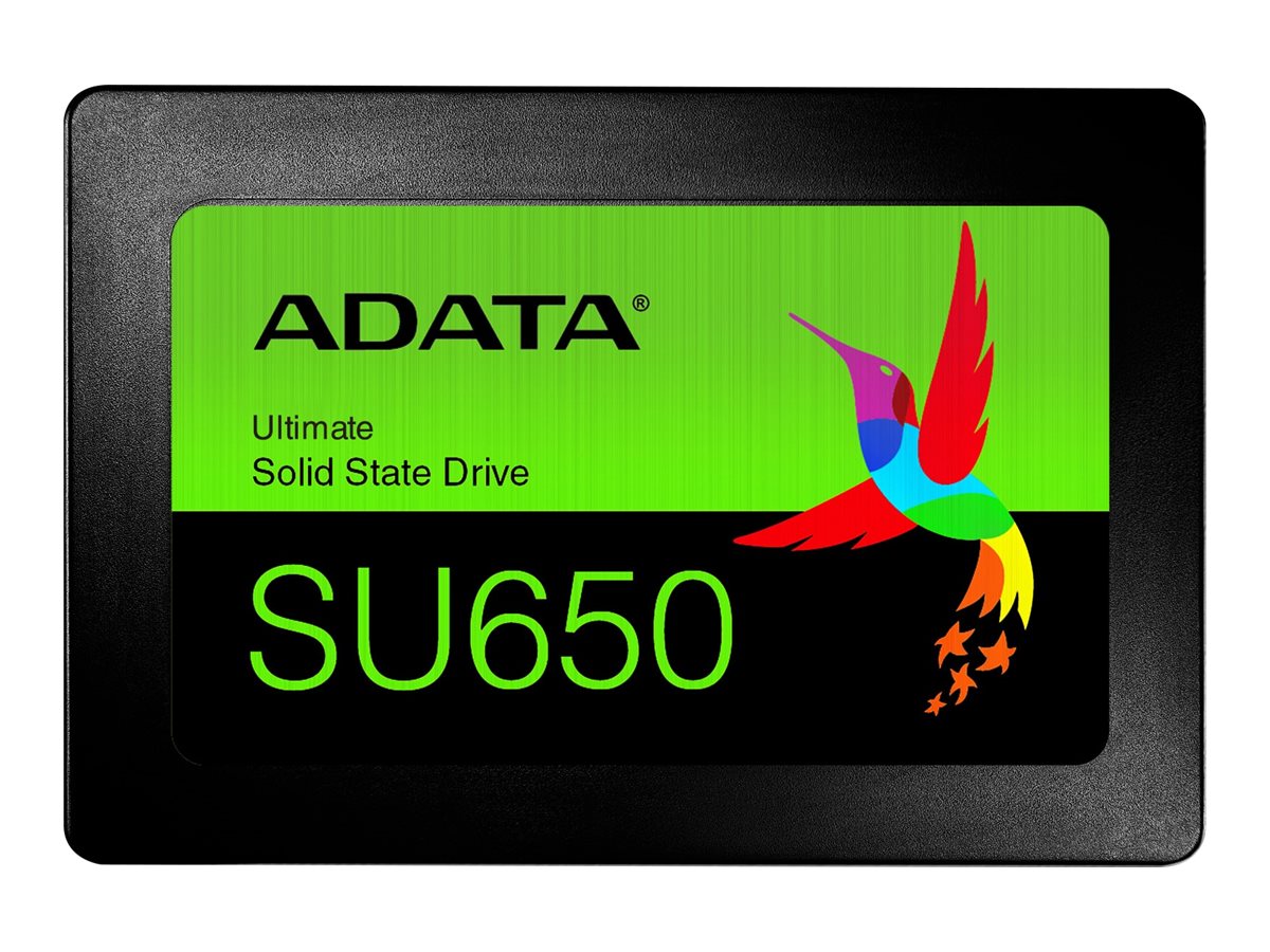ADATA | Ultimate SU650 | 512 GB | SSD form factor 2.5″ | Solid-state drive interface SATA 6Gb/s | Read speed 520 MB/s | Write speed 450 MB/s