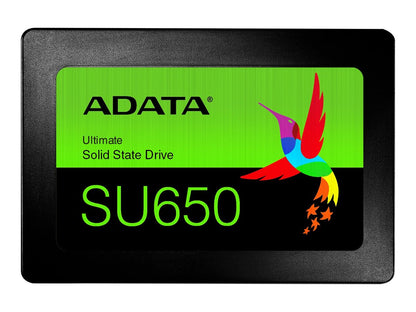 ADATA | Ultimate SU650 | 512 GB | SSD form factor 2.5″ | Solid-state drive interface SATA 6Gb/s | Read speed 520 MB/s | Write speed 450 MB/s