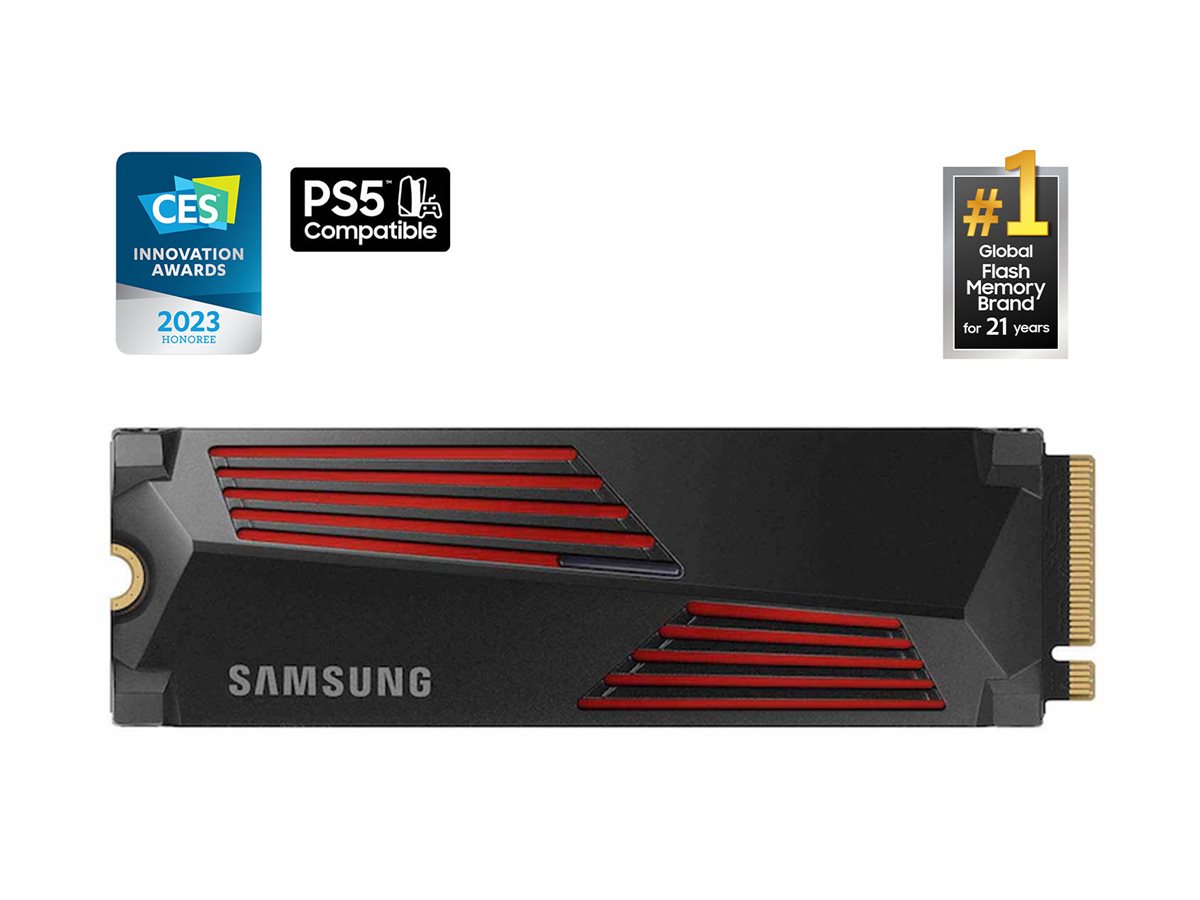 Samsung | 990 PRO with Heatsink | 2000 GB | SSD form factor M.2 2280 | Solid-state drive interface M.2 NVMe | Read speed 7450 MB/s | Write speed 6900 MB/s
