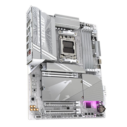 Mainboard GIGABYTE AMD X870E SAM5 ATX Memory DDR5 Memory slots 4 1xPCI-Express 3.0 2x 1xPCI-Express 4.0 4x 1xPCI-Express 5.0 16x 4xM.2 1xHDMI 4xUSB 2.0 6xUSB 3.2 2xUSB-C 1xOptical S/PDIF 1xRJ45 2xAudio port X870AELITEWF7ICE1.1