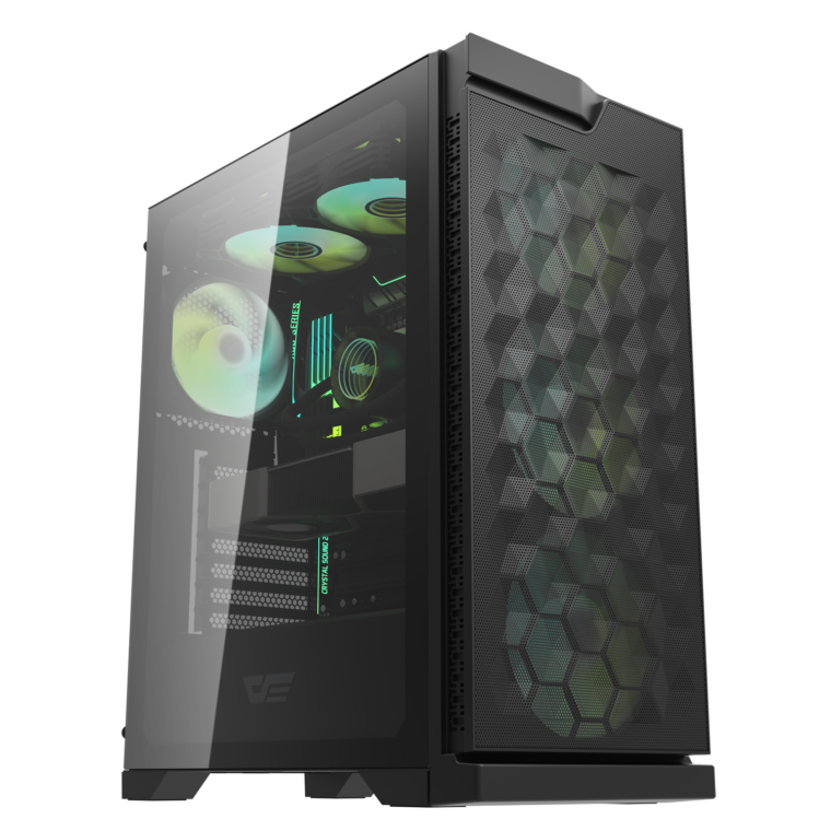 Korpusas DarkFlash DK361 4 ARBG FAN (JUODA)