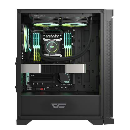 Korpusas DarkFlash DK361 4 ARBG FAN (JUODA)