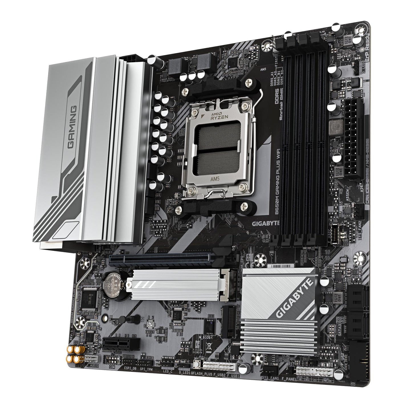 Mainboard GIGABYTE AMD B650 SAM5 Micro-ATX Memory DDR5 Memory slots 4 B650MGAMINGPLUSWF1.3